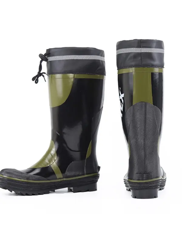 Waterproof Steel Toe High-Tube Work Boots Men's Lightweight Safe Shoes Anti-Crush Breathable Wear-Resistant Rain Shoes - Image 2