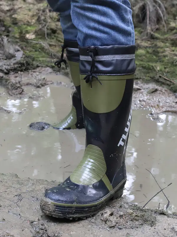 Waterproof Steel Toe High-Tube Work Boots Men's Lightweight Safe Shoes Anti-Crush Breathable Wear-Resistant Rain Shoes - Image 4