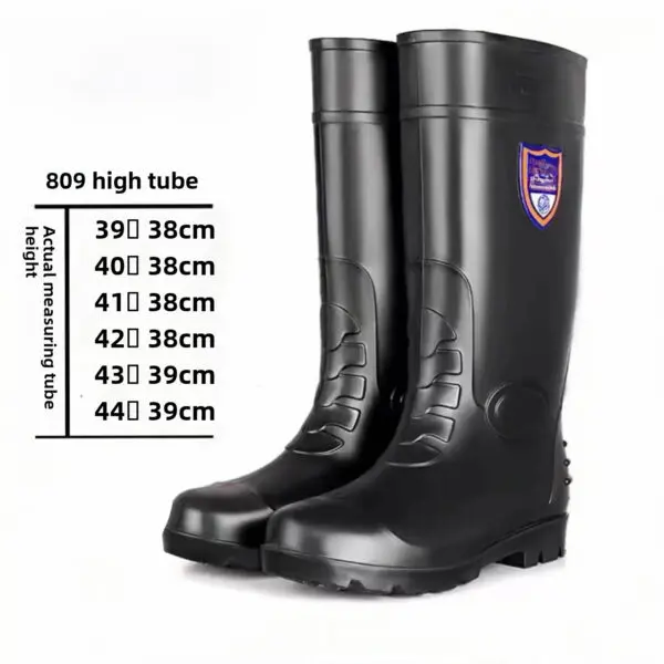 Men's Work Safety Shoes 809 Mid High Boots Waterproof Non-slip Construction Site Boots Protective Cover - Image 9