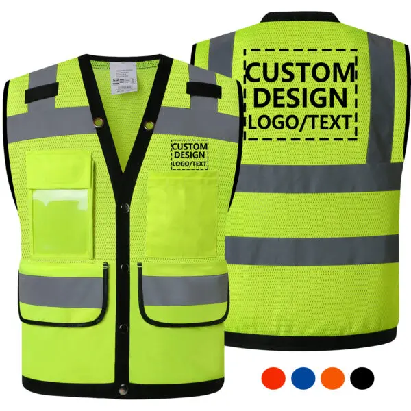 Safety Vest With Customize Logo For Men Hi Vis Vest Jacket High ...