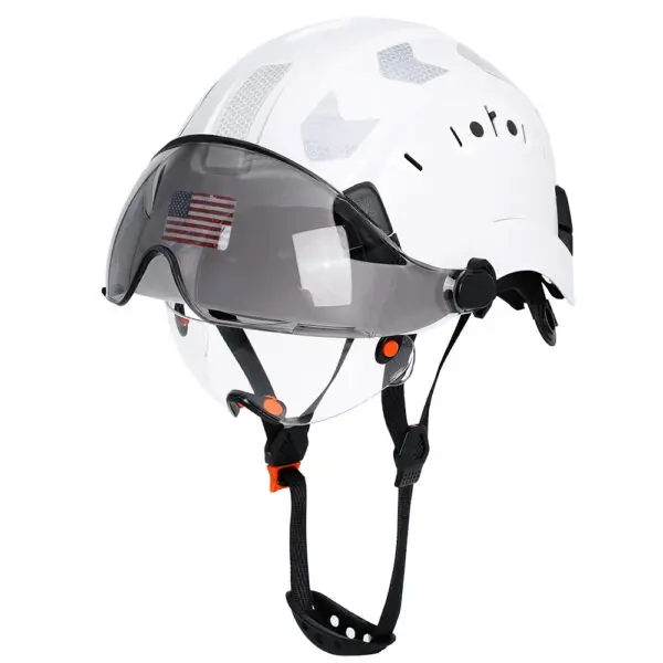 Construction Safety Helmet with Visor Built In Goggles Reflective Stickers ABS Hard Hat ANSI Industrial Work CE Engineer Cap - Image 8
