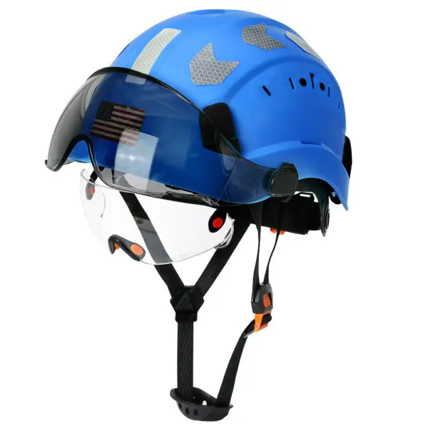 Construction Safety Helmet with Visor Built In Goggles Reflective Stickers ABS Hard Hat ANSI Industrial Work CE Engineer Cap - Image 9