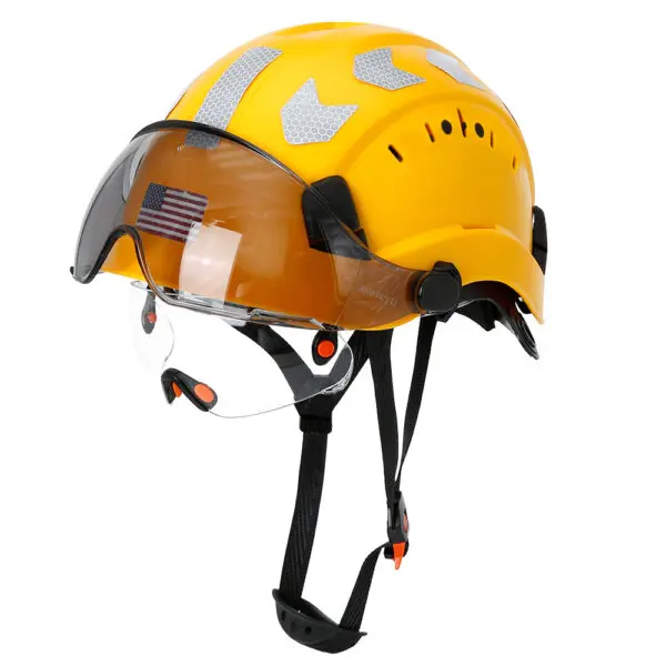 Construction Safety Helmet with Visor Built In Goggles Reflective Stickers ABS Hard Hat ANSI Industrial Work CE Engineer Cap - Image 10