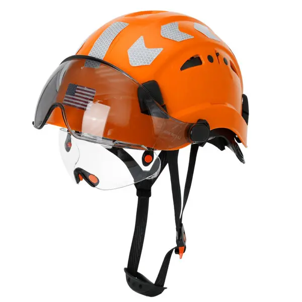 Construction Safety Helmet with Visor Built In Goggles Reflective Stickers ABS Hard Hat ANSI Industrial Work CE Engineer Cap - Image 18