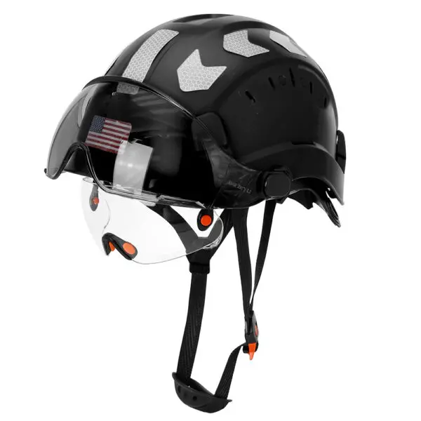 Construction Safety Helmet with Visor Built In Goggles Reflective Stickers ABS Hard Hat ANSI Industrial Work CE Engineer Cap - Image 19