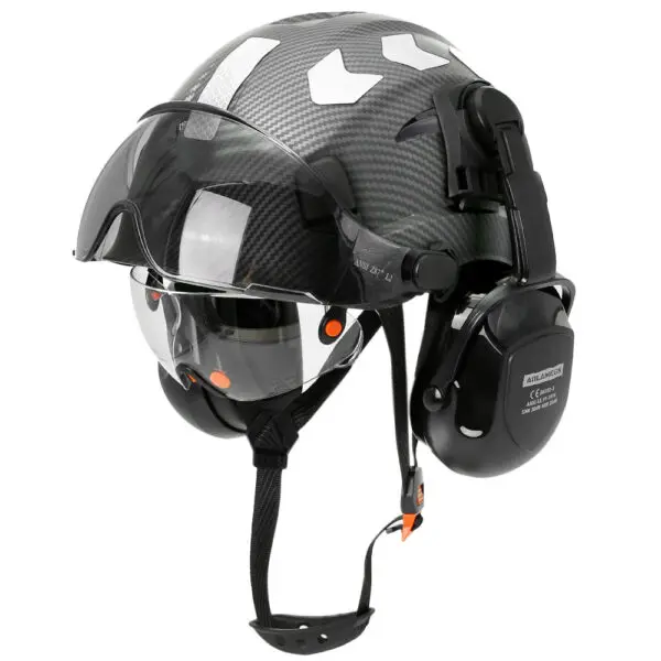 Material: high quality ABSLining: fabric liningColor: WhiteFluorescent greenChinstrip: Y-shaped cap strapinner: 6-point fabricApplicable environment: construction/factory/outdoor/rescue/ridingHat head size: 52-63cmHelmet MeetsEU standard:CE EN397:2012+A1:2012Goggles meets EU standard:CE EN166 - Image 17