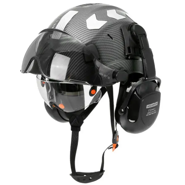 Material: high quality ABSLining: fabric liningColor: WhiteFluorescent greenChinstrip: Y-shaped cap strapinner: 6-point fabricApplicable environment: construction/factory/outdoor/rescue/ridingHat head size: 52-63cmHelmet MeetsEU standard:CE EN397:2012+A1:2012Goggles meets EU standard:CE EN166 - Image 18