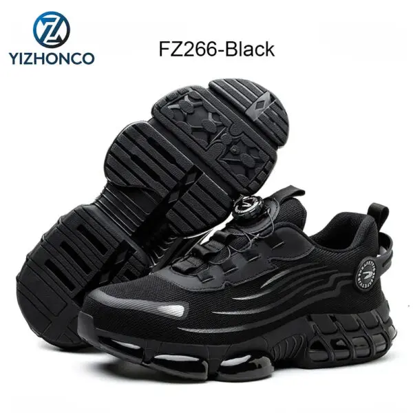 YIZHONCO Summer BOA Work Shoes Men Mesh Upper Steel Toe Flexible Sole Breathable Anti Slip Lightweight Work Safety Shoes Men - Image 11