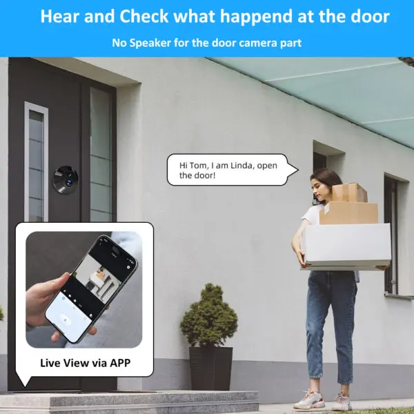 iCam365 APP Smart 3MP Digital Peephole 2.4Ghz WiFi 940NM Night Vision PIR Digital Viewer Door Camera Peepholecam for Apartment - Image 2