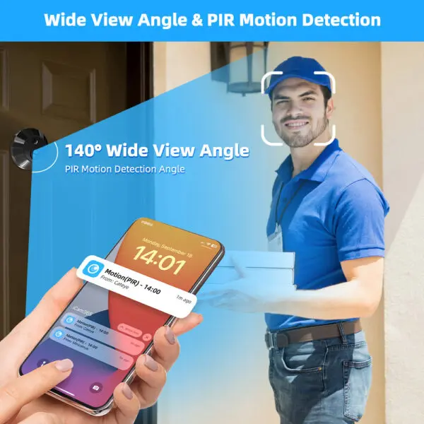 iCam365 APP Smart 3MP Digital Peephole 2.4Ghz WiFi 940NM Night Vision PIR Digital Viewer Door Camera Peepholecam for Apartment - Image 3