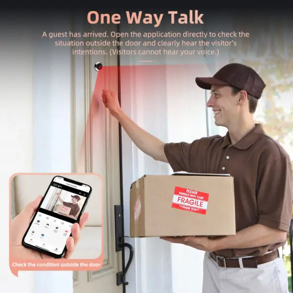 Wsdcam Wifi Doorbell 120 Degree Wide Angle Peephole Doorbell 1080P Digital Doorbell Viewer Motion Detection - Image 4