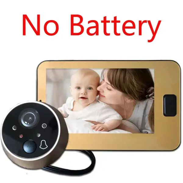 4.3Inch Visual Doorbell IR Night Vision Video Doorbell Eye Peephole Camera170 Degree Angle Peephole Camera Monitor No Battery - Image 9
