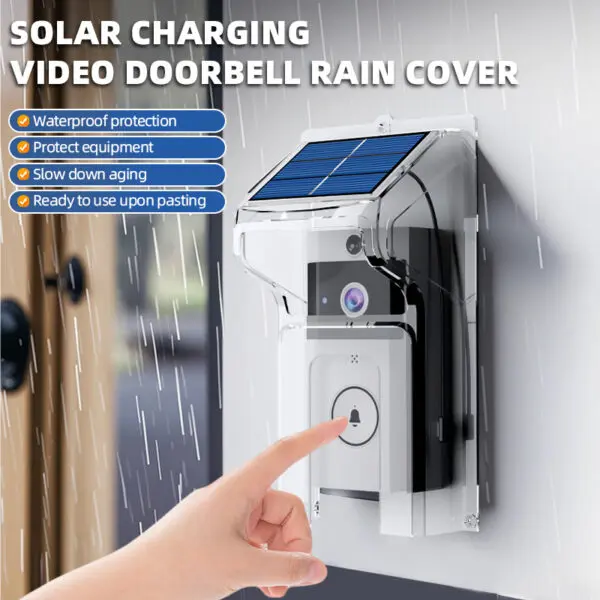 Waterproof Wireless Doorbells Solar Charge Cover Digital Door Peepholes Wifi Security Camera Intercom Video Smart Ring Door Bell