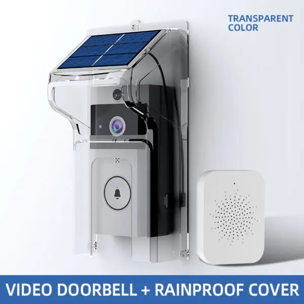 Waterproof Wireless Doorbells Solar Charge Cover Digital Door Peepholes Wifi Security Camera Intercom Video Smart Ring Door Bell - Image 8