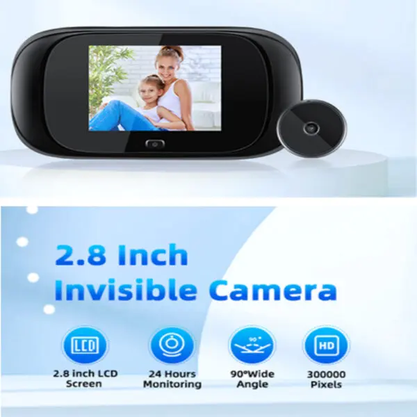 Digital Door Viewer Peephole Door Camera Doorbell 2.8-inch Night Vision Photo Shooting Digital Door Monitoring for Home Security - Image 2
