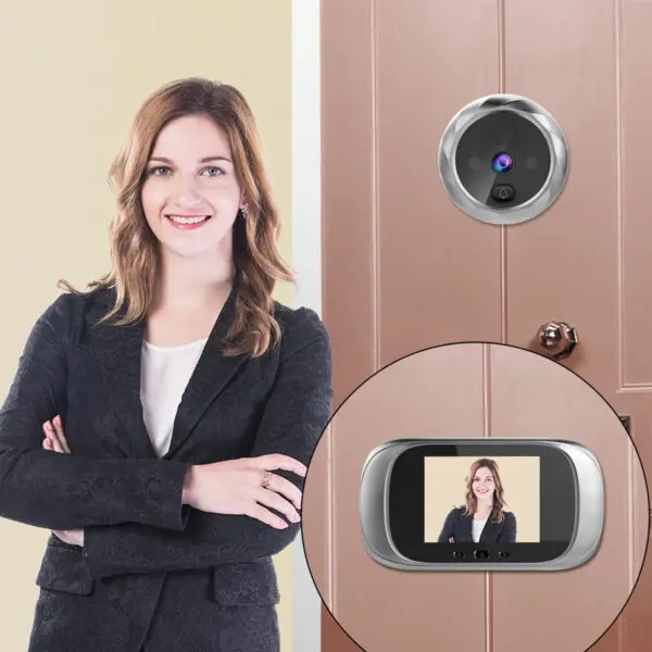 Digital Door Viewer Peephole Door Camera Doorbell 2.8-inch Night Vision Photo Shooting Digital Door Monitoring for Home Security - Image 3