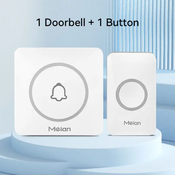 Meian-Outdoor Wireless Doorbell, Smart Home Welcome Doorbell, IP65 Waterproof Door Bell, Chime Kit, 60 Ringtone, LED Flash Alarm - Image 8