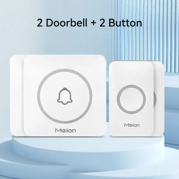 Meian-Outdoor Wireless Doorbell, Smart Home Welcome Doorbell, IP65 Waterproof Door Bell, Chime Kit, 60 Ringtone, LED Flash Alarm - Image 14
