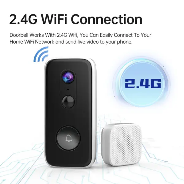 JOOAN 3MP 2MP Wireless WiFi Video Doorbell Camera Smart Home Security Battery PIR Motion Detector HD DoorBell Two Way Intercom - Image 5
