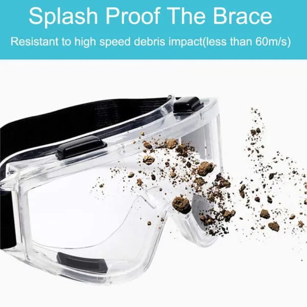 Safety Antifog Protective Goggles Safe Anti-Splash Wind-Proof Work Glasses Industrial Research Lab Cycling Riding Clear Goggles - Image 4