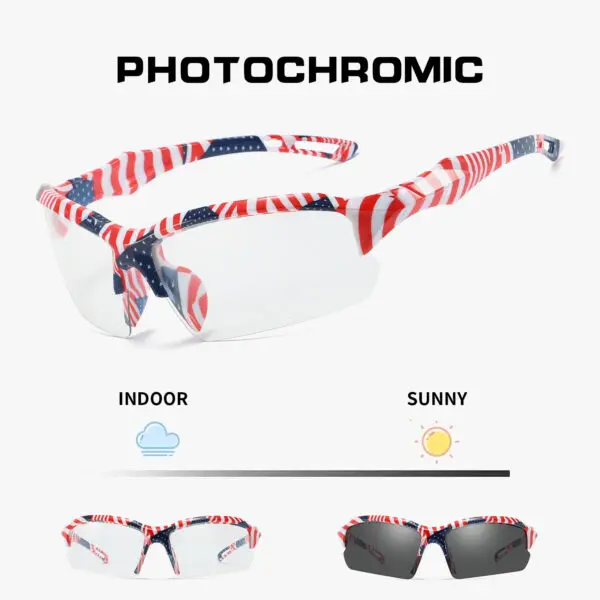 UV400 Safety Goggles Photochromic Cycling Glasses Men Women Outdoor Sport Eyeglasses Bike Sunglasses Bicycle Eyewear - Image 5