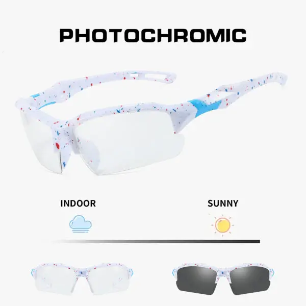 UV400 Safety Goggles Photochromic Cycling Glasses Men Women Outdoor Sport Eyeglasses Bike Sunglasses Bicycle Eyewear - Image 6