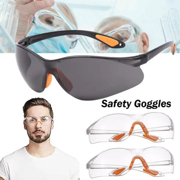 Clear Safety Glasses Protective Eyewear for Men Women Scratch & Impact Resistant Eye Protection for Work Lab