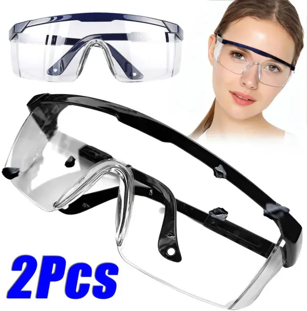 2/10Pcs Anti-Splash Work Safety Glasses Eye Protecting Lab Goggles Protective Industrial Wind Dust Proof Goggles Cycling Glasses