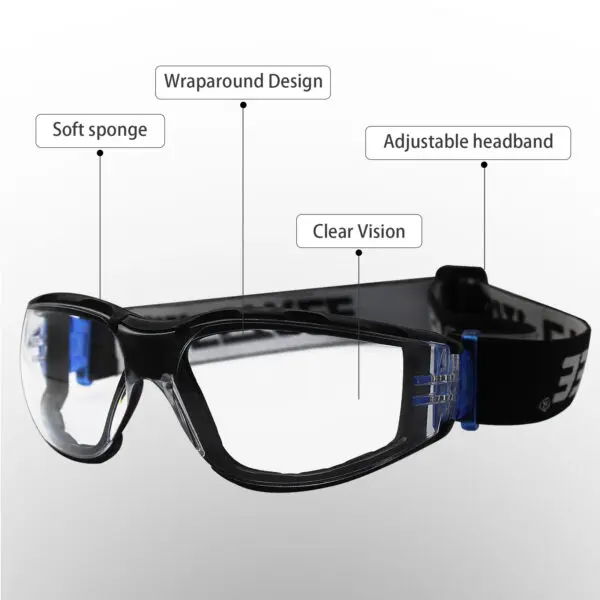 SAFETREE Elastic Strap Safety Goggle Work Eyewear Protection AntI-fog Anti-Scratch ANSI/ISEA Z87.1-2020