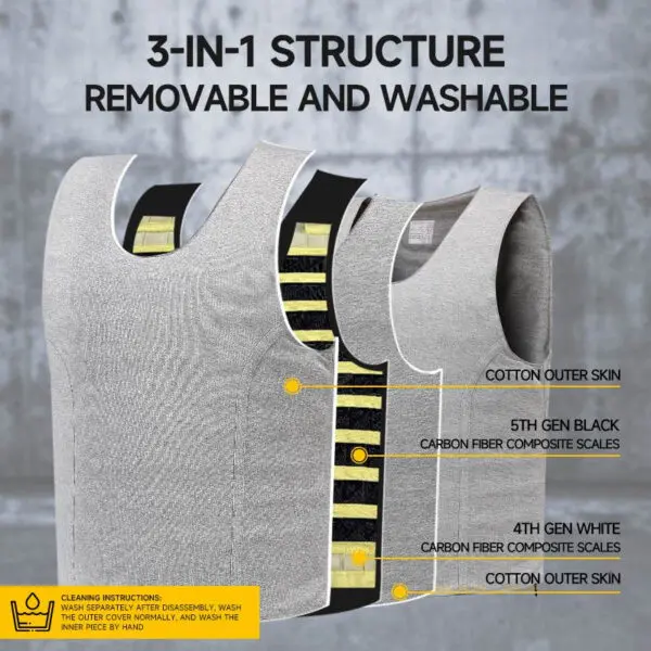 stab proof vest for men security stab proof security vest anti stab vest security anti stab and cut jacket stab proof armor - Image 2