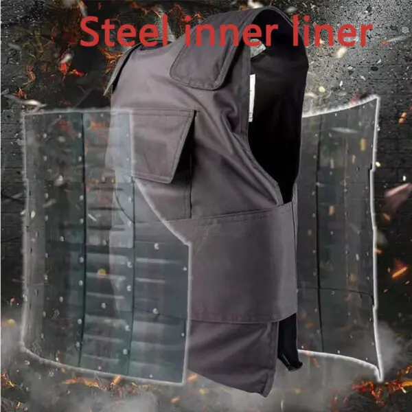 High Manganese Steel Hard Anti-stab Vest Outdoor Body Security Cut Proof Anti-Puncture Vest Armor Tactic Defence Guard Clothing