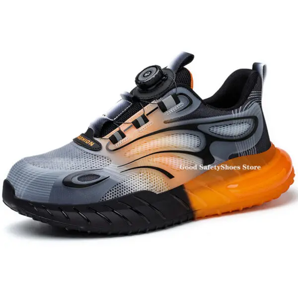 Men Sport Safety Shoes Air Cushion Work Sneakers Anti-Puncture Breathable Work Shoes Boots Men Women Steel Toe Shoes Lightweight - Image 8