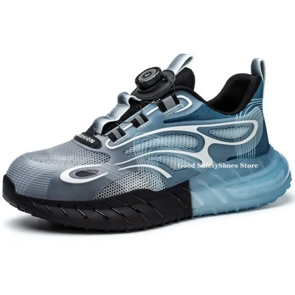 Men Sport Safety Shoes Air Cushion Work Sneakers Anti-Puncture Breathable Work Shoes Boots Men Women Steel Toe Shoes Lightweight - Image 9