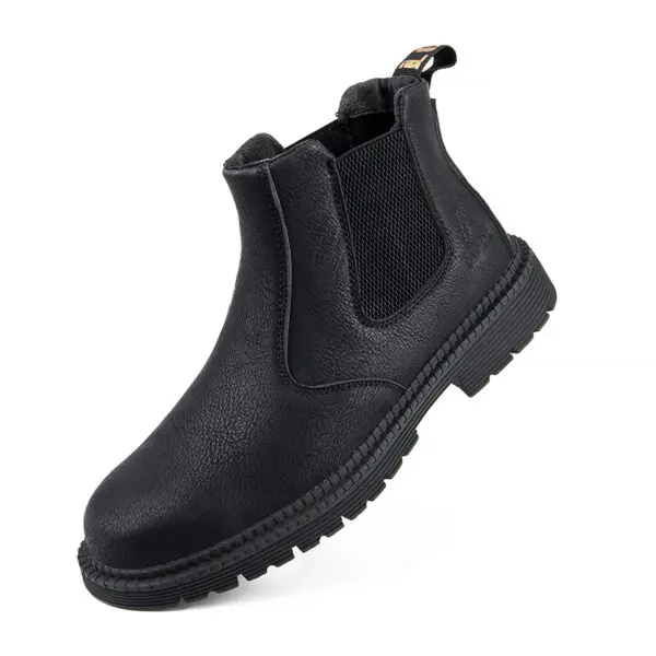 Water Proof Safety Work Shoes For Men Steel Head Leather Boots Male Footwear Indestructible Construction Work Shoes Brown - Image 9