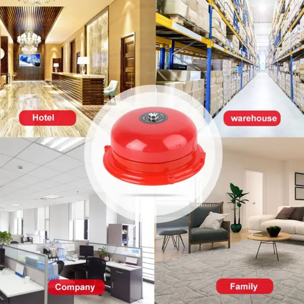 4 Inch Manual Call Point Fire Alarm Resettable Pull Station Metal Fire Control AC 220V Internal Strike Alarm Bell 100db - Image 4