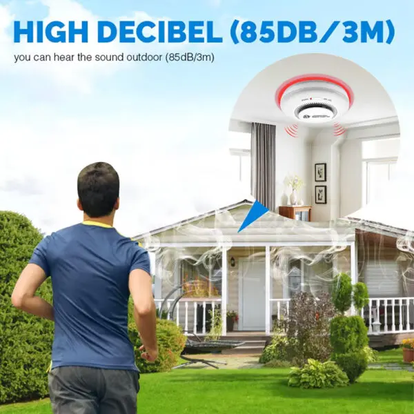 DFA WiFi TUYA Smart Smoke Wireless Interconnected Smoke Detector Fire Alarm High Sensitivity Safety Prevention Home Sensor 80DB - Image 2