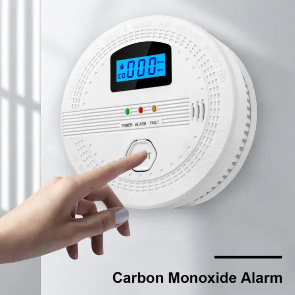 2 In 1 CO and Smoke Detector Sound Warning & LED Indicator Portable Fire Co Alarm Battery Powered CO Gas Monitor Alarm Home Use - Image 4
