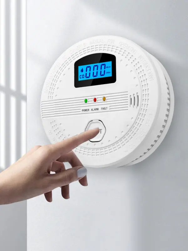 2 In 1 CO and Smoke Detector Sound Warning & LED Indicator Portable Fire Co Alarm Battery Powered CO Gas Monitor Alarm Home Use - Image 5