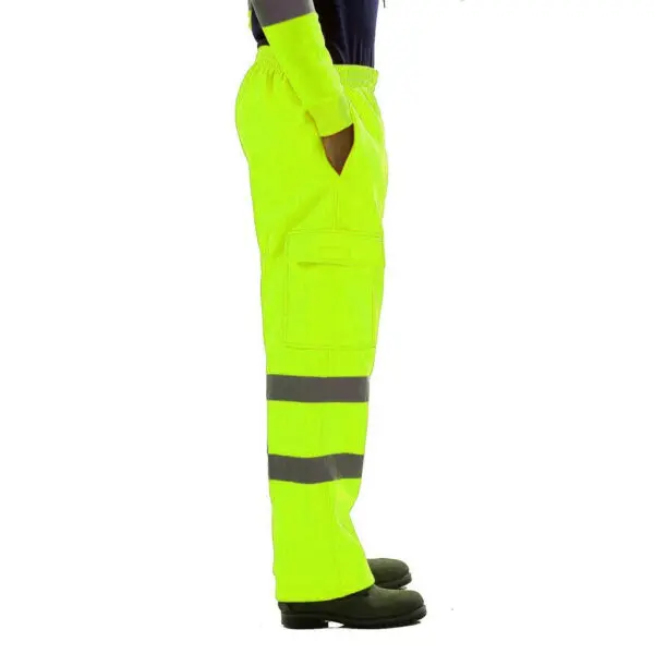 Men Road Work High Visibility Overalls Casual Pocket Work Casual Trouser Pants - Image 5