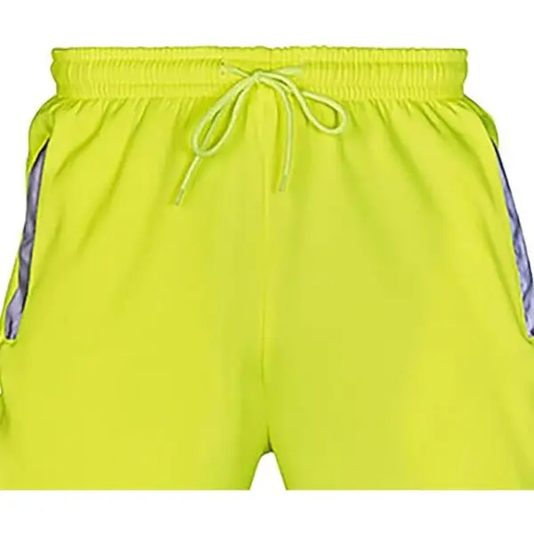 Mens High Visibility Work Cargo Pants Drawstring Casual Pockets Safe Reflective Construction Elastic Waist Trousers - Image 4