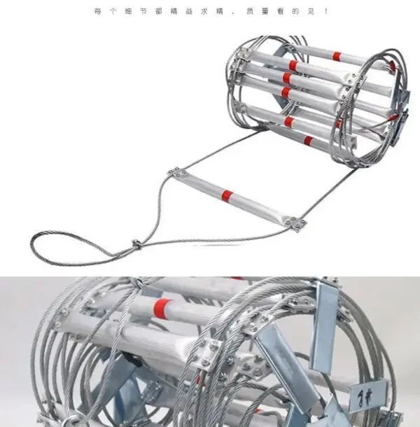 10m Steel Wire Rope Ladder Fire Escape Rope Ladder Household Fire Prevention High-Altitude Rescue Engineering Climbing Ladder - Image 5