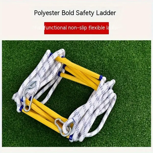 5Meters Fire Escape Ladder Anti-skid Rescue Rope Emergency Work Safety Response Self-rescue Lifesaving Rock Climbing Escape - Image 6