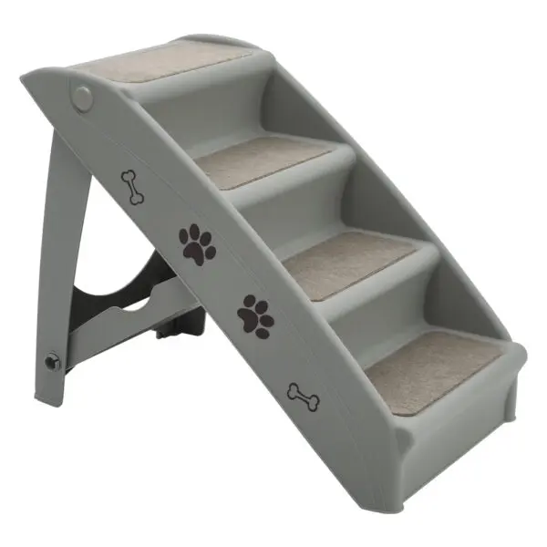 Tieker 4 Step Foldable Pet Stairs Plastic Indoor Climbing Ladder Non-slip for Cats and Dogs Ramp Steps - Image 6