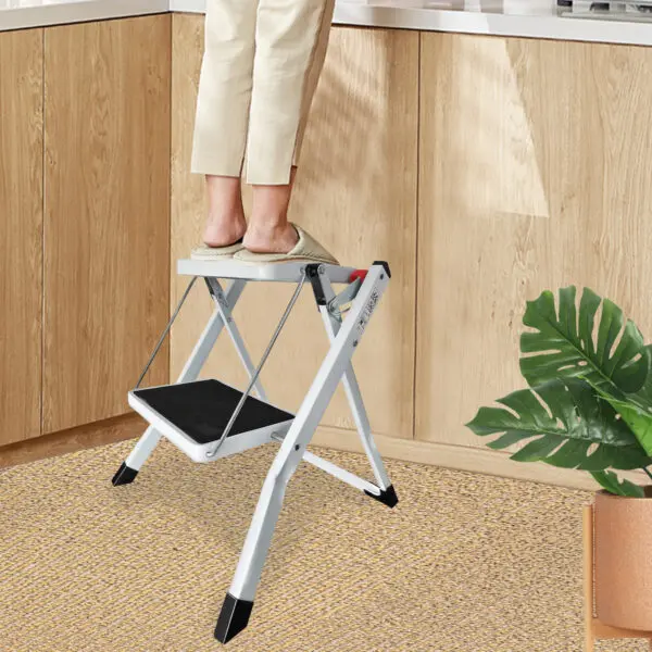 BRIEFNESS Safety Folding Step Stool Step 2 Step Stool Portable Foldable with Non Slip Mat Step For Home/Office/Kitchen/RV Travel - Image 6