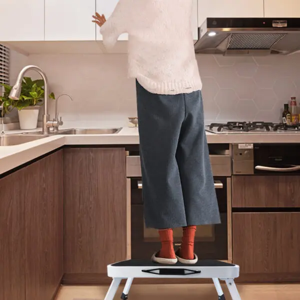 BRIEFNESS Safety Folding Step Stool Step 2 Step Stool Portable Foldable with Non Slip Mat Step For Home/Office/Kitchen/RV Travel - Image 7