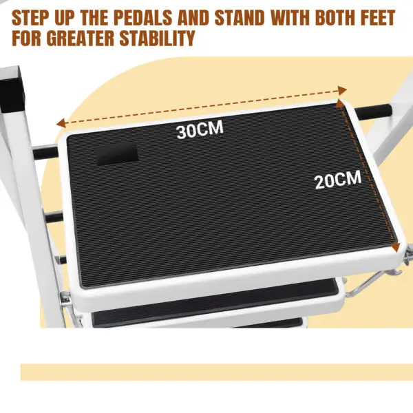 Steel Folding 3 Step Folding with Anti-Slip Pedal Lightweight with Handrails NonSlip Small Stool Ladders For Kitchen Touring car - Image 5