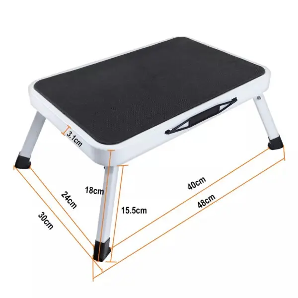 Step Ladder Portable Can Sit Compact Folding Metal Ladder Small Stool Ladder Steel Multi-function For Adults and Children Use - Image 6