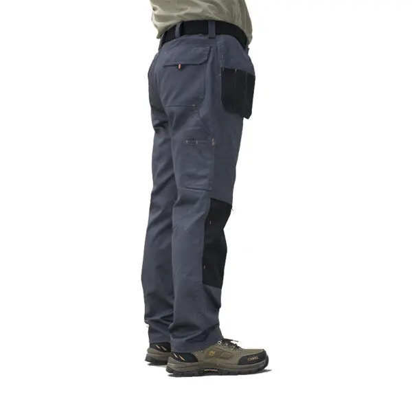 Men's Multi-Pocket Cargo Pants Outdoor Safari Style Straight Working Pants with Multi-Pockets Wear-Resistant Work Pants - Image 5