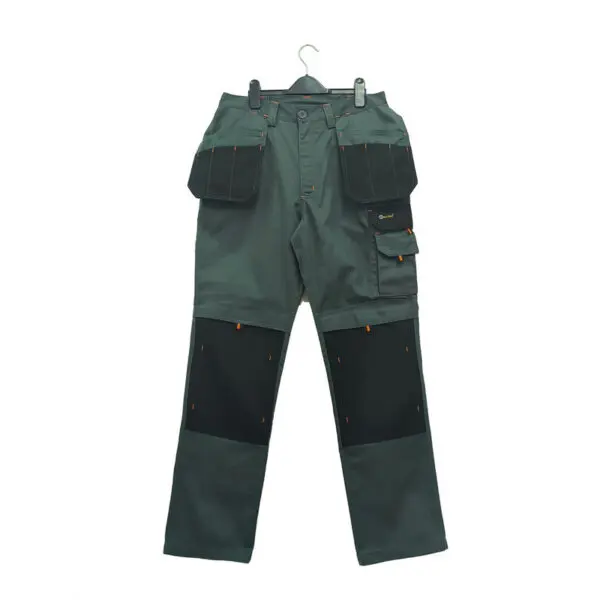 Men's Multi-Pocket Cargo Pants Outdoor Safari Style Straight Working Pants with Multi-Pockets Wear-Resistant Work Pants - Image 8