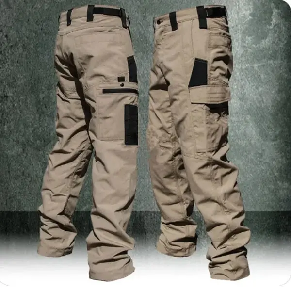 Men's Cargo Pants Multi Pockets Work Trousers Casual Tactical Pants Male Outwear Straight Autumn Winter Wear-resisting Trousers - Image 2